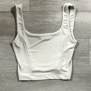 Urban Outfitters | White Ribbed Tank Top
